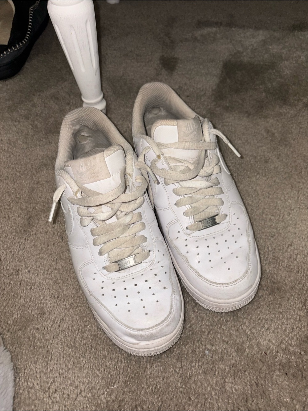 Nike White Low-Top Athletic Sneakers with Off-White Accents
